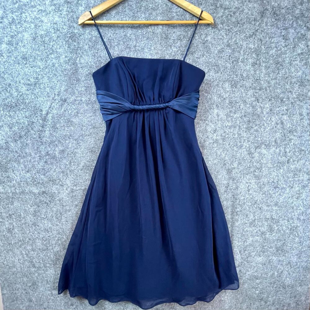 Alfred Angelo Dress‎ Womens 4 Blue Empire Waist Semi-Formal Prom Bridesmaid HOCO